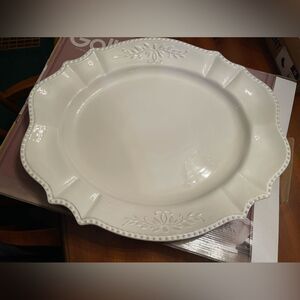 Large white Serving Plate